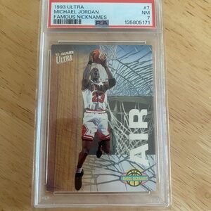 NBA Michael Jordan Trading Card - Black, White, Red